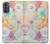 S3705 Fleur florale pastel Etui Coque Housse pour Motorola Moto G62 5G