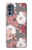 S3716 Motif floral rose Etui Coque Housse pour Motorola Moto G62 5G