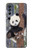 S3793 Peinture de neige mignon bébé panda Etui Coque Housse pour Motorola Moto G62 5G
