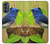S3839 Oiseau bleu du bonheur Oiseau bleu Etui Coque Housse pour Motorola Moto G62 5G