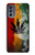 S3890 Drapeau Rasta Reggae Fumée Etui Coque Housse pour Motorola Moto G62 5G