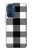 S2842 Noir et blanc Buffle motif de vérification Etui Coque Housse pour Motorola Edge 30