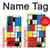 S3814 Composition de dessin au trait Piet Mondrian Etui Coque Housse pour Motorola Edge 30