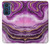 S3896 Stries d'or en marbre violet Etui Coque Housse pour Motorola Edge 30