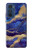S3906 Marbre violet bleu marine Etui Coque Housse pour Motorola Edge 30