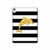 S2882 Noir et blanc rayé Dauphin d'or Etui Coque Housse pour iPad 10.9 (2025,2022)
