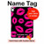 S2933 Bisous Rose Lips sur Noir Etui Coque Housse pour iPad 10.9 (2025,2022)