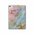S3717 Imprimé graphique en marbre bleu pastel or rose Etui Coque Housse pour iPad 10.9 (2022)