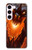 S0414 Dragon de feu Etui Coque Housse pour Samsung Galaxy S23