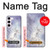 S1134 Cheval Blanc Licorne Etui Coque Housse pour Samsung Galaxy S23