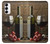 S1316 Raisins Bouteille et un verre de vin rouge Etui Coque Housse pour Samsung Galaxy S23