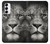 S1352 Lion Visage Etui Coque Housse pour Samsung Galaxy S23