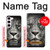 S1352 Lion Visage Etui Coque Housse pour Samsung Galaxy S23