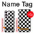 S1611 Échiquier Damier Noir Blanc Etui Coque Housse pour Samsung Galaxy S23