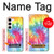 S1697 Tie Dye coloré imprimé graphique Etui Coque Housse pour Samsung Galaxy S23
