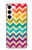 S2362 Arc en ciel coloré Shavron Zig zag Etui Coque Housse pour Samsung Galaxy S23