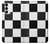 S2492 Noir et blanc Damier Etui Coque Housse pour Samsung Galaxy S23