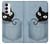S2641 Noir Chat Poche Etui Coque Housse pour Samsung Galaxy S23