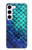 S3047 Vert Sirène écailles de poisson Etui Coque Housse pour Samsung Galaxy S23