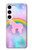 S3070 Arc en ciel pastel ciel Licorne Etui Coque Housse pour Samsung Galaxy S23