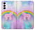 S3070 Arc en ciel pastel ciel Licorne Etui Coque Housse pour Samsung Galaxy S23