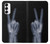 S3101 X-ray doigts Signe de paix Etui Coque Housse pour Samsung Galaxy S23