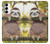 S3138 Peinture mignon bébé Sloth Etui Coque Housse pour Samsung Galaxy S23