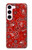 S3354 Rouge classique Bandana Etui Coque Housse pour Samsung Galaxy S23