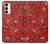 S3354 Rouge classique Bandana Etui Coque Housse pour Samsung Galaxy S23