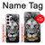 S3372 Lion Visage Etui Coque Housse pour Samsung Galaxy S23
