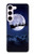 S3508 Noël Père Noël Lune Etui Coque Housse pour Samsung Galaxy S23