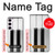 S3524 Clavier de piano Etui Coque Housse pour Samsung Galaxy S23