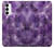 S3713 Graphique violet améthyste à quartz imprimé Etui Coque Housse pour Samsung Galaxy S23