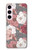S3716 Motif floral rose Etui Coque Housse pour Samsung Galaxy S23
