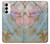 S3717 Imprimé graphique en marbre bleu pastel or rose Etui Coque Housse pour Samsung Galaxy S23