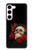 S3753 Roses de crâne gothique sombre Etui Coque Housse pour Samsung Galaxy S23