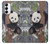 S3793 Peinture de neige mignon bébé panda Etui Coque Housse pour Samsung Galaxy S23