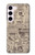 S3819 Papier Vintage rétro Etui Coque Housse pour Samsung Galaxy S23
