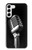 S1672 Rétro Musique Jazz Microphone Etui Coque Housse pour Samsung Galaxy S23 Plus
