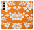 S2245 Hawai Hibiscus Motif orange Etui Coque Housse pour Samsung Galaxy S23 Plus