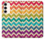 S2362 Arc en ciel coloré Shavron Zig zag Etui Coque Housse pour Samsung Galaxy S23 Plus
