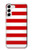 S2364 Rouge et blanc rayé Etui Coque Housse pour Samsung Galaxy S23 Plus