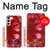 S2480 Tie dye rouge Etui Coque Housse pour Samsung Galaxy S23 Plus