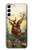 S2841 Renne de Noël millésimé Etui Coque Housse pour Samsung Galaxy S23 Plus
