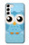 S3029 Bleu mignon Chouette Etui Coque Housse pour Samsung Galaxy S23 Plus
