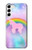 S3070 Arc en ciel pastel ciel Licorne Etui Coque Housse pour Samsung Galaxy S23 Plus