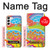 S3407 hippie Art Etui Coque Housse pour Samsung Galaxy S23 Plus