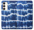 S3671 Tie Dye bleu Etui Coque Housse pour Samsung Galaxy S23 Plus