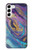 S3676 Pierre de marbre abstraite colorée Etui Coque Housse pour Samsung Galaxy S23 Plus