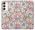S3688 Motif d'art floral floral Etui Coque Housse pour Samsung Galaxy S23 Plus